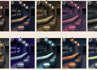 color analysis on background illustration