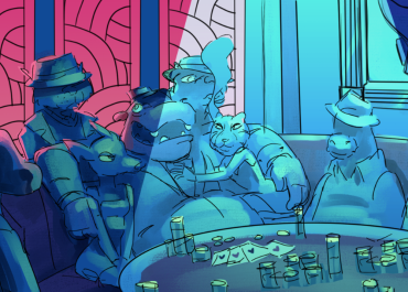 keyvisual bar interior w/villiain