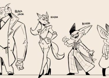 line up pre-final cartoon design